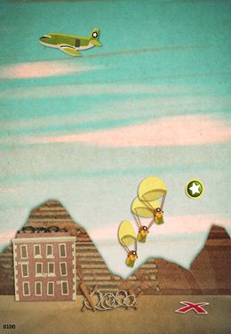 Gameplay screenshots of the Paratrooper for iPad, iPhone or iPod.