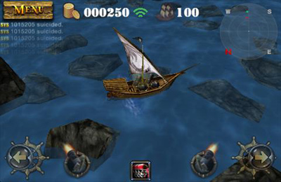 Gameplay screenshots of the Pirates 3D Cannon Master for iPad, iPhone or iPod.