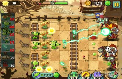 Gameplay screenshots of the Plants vs. Zombies 2 for iPad, iPhone or iPod.