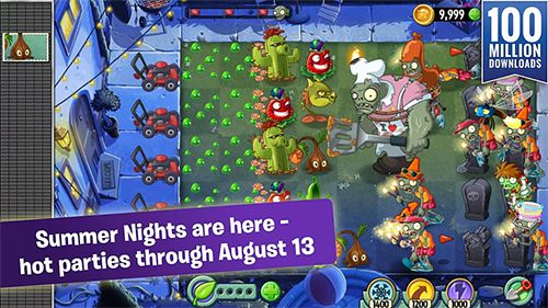 Gameplay screenshots of the Plants vs. zombies 2. Summer nights: Strawburst for iPad, iPhone or iPod.