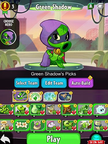Gameplay screenshots of the Plants vs. zombies: Heroes for iPad, iPhone or iPod.