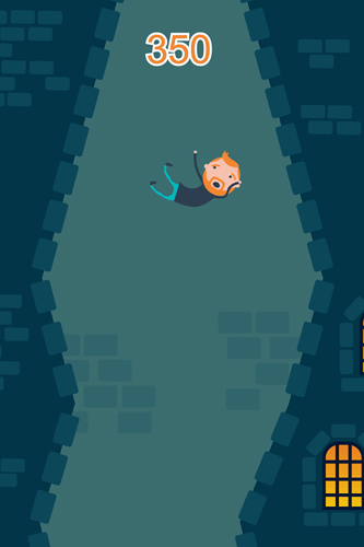 Gameplay screenshots of the Plummet free fall for iPad, iPhone or iPod.