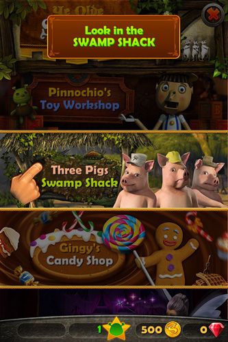 Gameplay screenshots of the Pocket Shrek for iPad, iPhone or iPod.