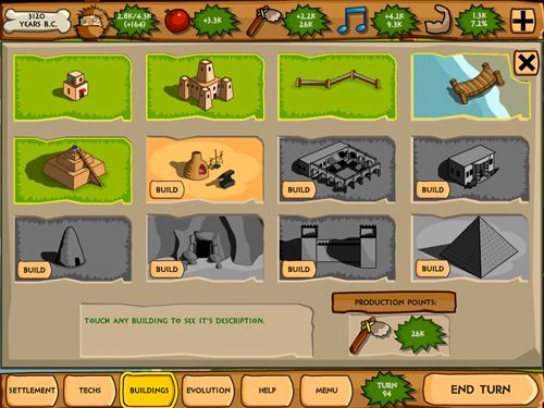 Gameplay screenshots of the Pre-civilization: Marble age for iPad, iPhone or iPod.