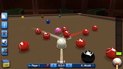Gameplay screenshots of the Pro snooker and pool 2015 for iPad, iPhone or iPod.