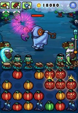 Gameplay screenshots of the Pumpkins vs. Monsters for iPad, iPhone or iPod.