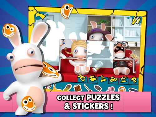Gameplay screenshots of the Rabbids. Appisodes: The interactive TV show for iPad, iPhone or iPod.