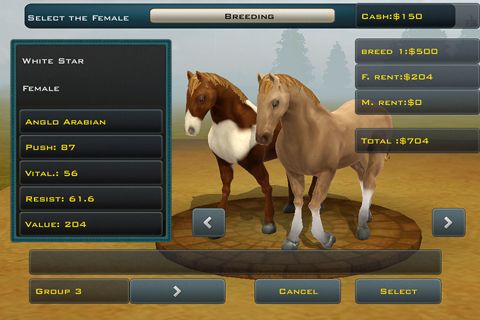 Gameplay screenshots of the Race horses champions 2 for iPad, iPhone or iPod.