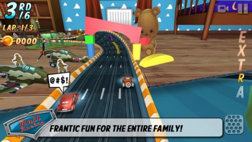 Gameplay screenshots of the Rail racing for iPad, iPhone or iPod.