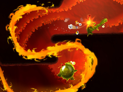 Gameplay screenshots of the Rayman Fiesta Run for iPad, iPhone or iPod.
