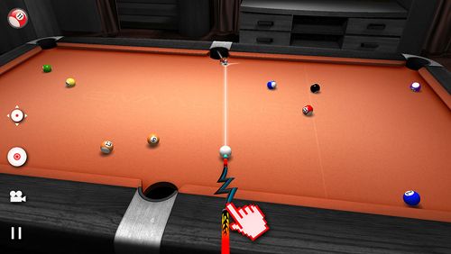 Gameplay screenshots of the Real pool 3D for iPad, iPhone or iPod.