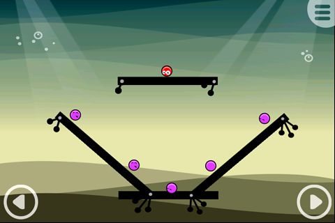 Gameplay screenshots of the Red balls of Goo for iPad, iPhone or iPod.