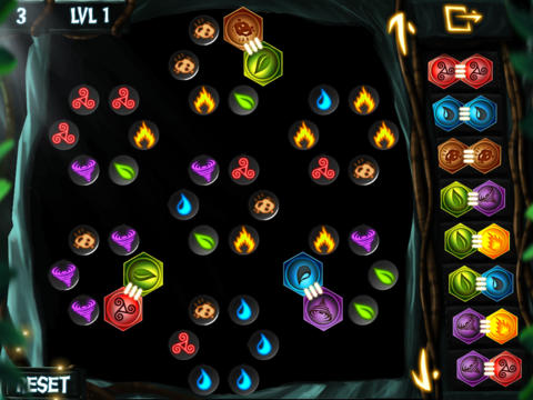 Gameplay screenshots of the Reiner Knizia's Kaleidoscope for iPad, iPhone or iPod.