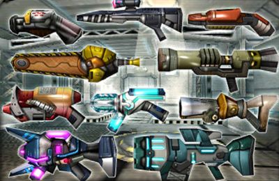 Gameplay screenshots of the Robot N Gun for iPad, iPhone or iPod.