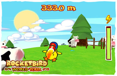 Gameplay screenshots of the Rocket Bird World Tour for iPad, iPhone or iPod.