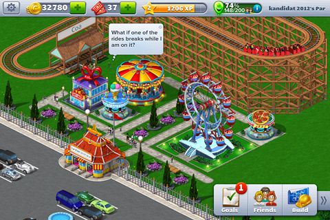 Gameplay screenshots of the Rollercoaster tycoon 4: Mobile for iPad, iPhone or iPod.