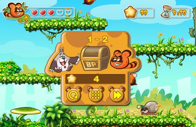 Gameplay screenshots of the Rolling Raccoon for iPad, iPhone or iPod.