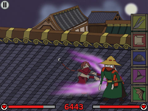 Gameplay screenshots of the Ronin's revenge for iPad, iPhone or iPod.