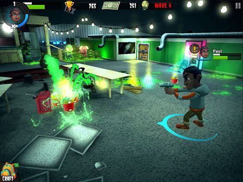 Gameplay screenshots of the Rooster teeth vs. zombiens for iPad, iPhone or iPod.