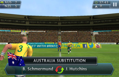 Gameplay screenshots of the Rugby Nations '13 for iPad, iPhone or iPod.
