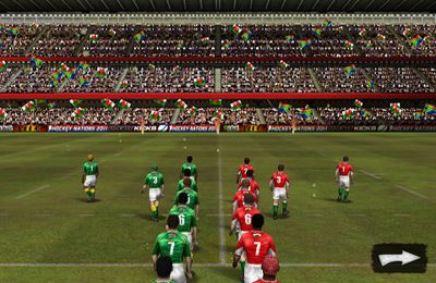 Gameplay screenshots of the Rugby Nations 2011 for iPad, iPhone or iPod.