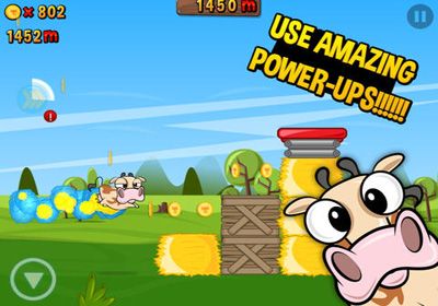 Gameplay screenshots of the Run Cow Run for iPad, iPhone or iPod.