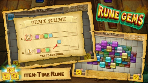 Gameplay screenshots of the Rune Gems – Deluxe for iPad, iPhone or iPod.