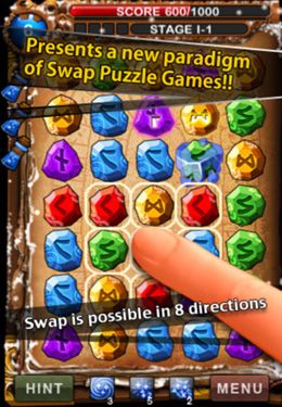 Gameplay screenshots of the RuneMasterPuzzle for iPad, iPhone or iPod.