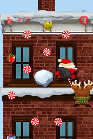Gameplay screenshots of the Santa climbers for iPad, iPhone or iPod.