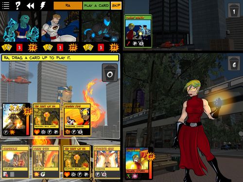 Gameplay screenshots of the Sentinels of the Multiverse for iPad, iPhone or iPod.