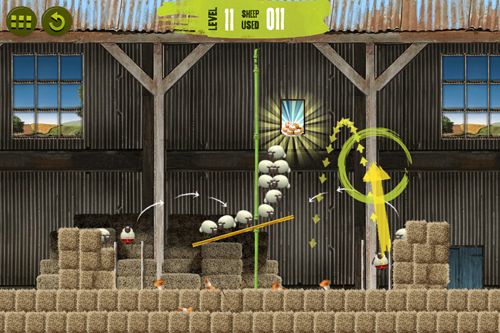 Gameplay screenshots of the Shaun the Sheep: Sheep stack for iPad, iPhone or iPod.