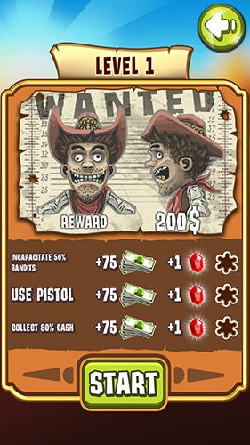 Gameplay screenshots of the Shoot and run: Western for iPad, iPhone or iPod.