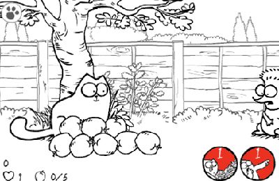 Gameplay screenshots of the Simon's Cat in 'Cat Chat for iPad, iPhone or iPod.