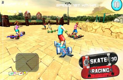 Gameplay screenshots of the Skate Racing 3D (Free Racing games) for iPad, iPhone or iPod.