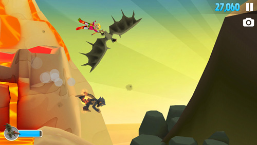 Gameplay screenshots of the Ski safari 2 for iPad, iPhone or iPod.