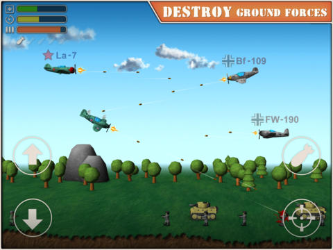 Gameplay screenshots of the Sky Aces 2 for iPad, iPhone or iPod.