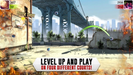 Gameplay screenshots of the Slam dunk Basketball 2 for iPad, iPhone or iPod.