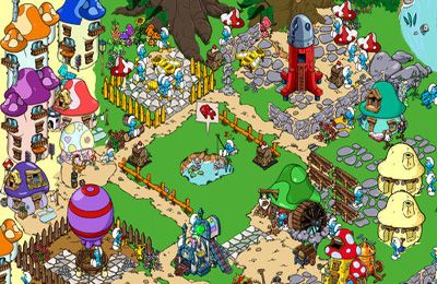 Gameplay screenshots of the Smurfs Village for iPad, iPhone or iPod.