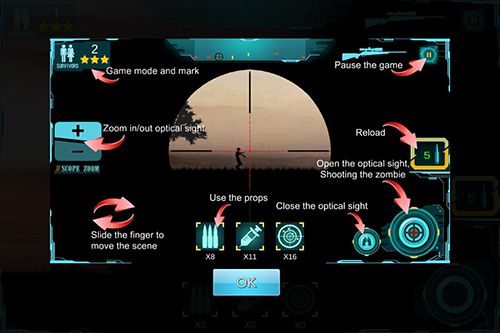 Gameplay screenshots of the Sniper: The walking dead for iPad, iPhone or iPod.