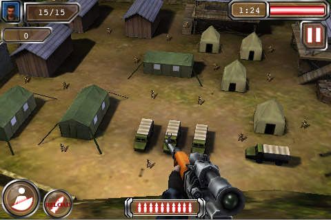 Gameplay screenshots of the Sniper 2 for iPad, iPhone or iPod.
