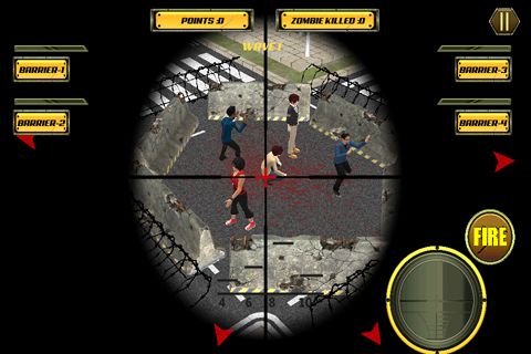 Gameplay screenshots of the Sniper city: Zombies for iPad, iPhone or iPod.