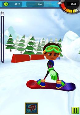 Gameplay screenshots of the Snow Racer Friends for iPad, iPhone or iPod.