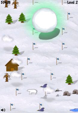 Gameplay screenshots of the Snowball Runer for iPad, iPhone or iPod.