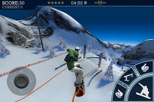 Gameplay screenshots of the Snowboard party for iPad, iPhone or iPod.