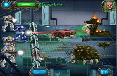 Gameplay screenshots of the Soldier vs. Aliens for iPad, iPhone or iPod.