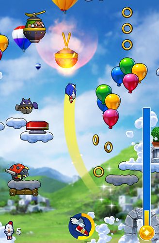 Gameplay screenshots of the Sonic jump: Fever for iPad, iPhone or iPod.