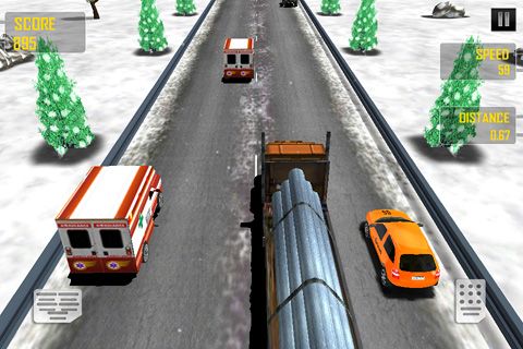 Gameplay screenshots of the Speed race for iPad, iPhone or iPod.