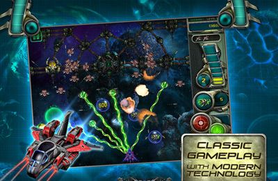 Gameplay screenshots of the Star Defender 3 for iPad, iPhone or iPod.