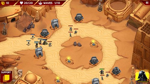 Gameplay screenshots of the Star wars: Galactic defense for iPad, iPhone or iPod.