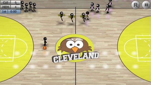 Gameplay screenshots of the Stickman basketball for iPad, iPhone or iPod.